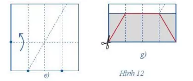 Hướng dẫn cách gấp và cắt giấy hình tam giác đều, hình lục giác đều từ một hình vuông Bai 3 Trang 97 Toan Lop 6 Tap 1 Canh Dieu 3