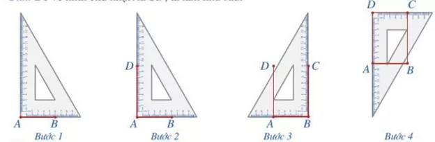 Vẽ hình chữ nhật bằng ê ke khi biết độ dài hai cạnh Hoat Dong 2 Trang 98 Toan Lop 6 Tap 1 Canh Dieu 1