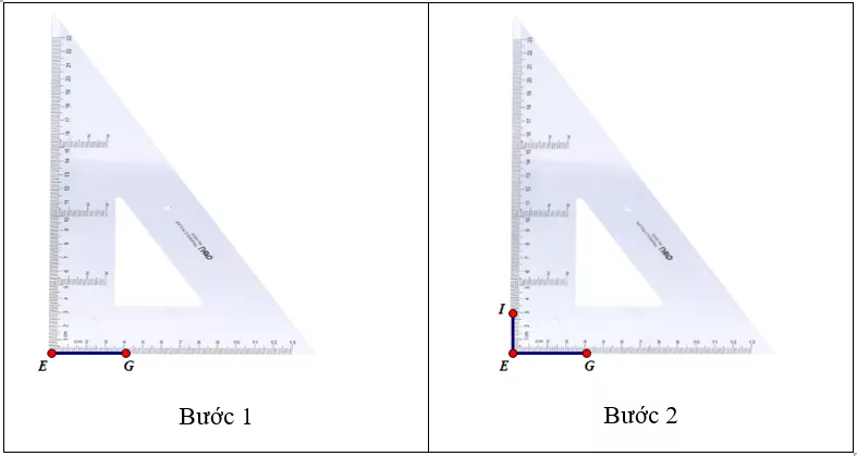 Vẽ bằng ê ke hình chữ nhật EGHI, biết EG = 4 cm và EI = 3cm Luyen Tap 1 Trang 99 Toan Lop 6 Tap 1 Canh Dieu 1