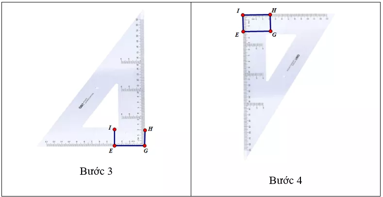 Vẽ bằng ê ke hình chữ nhật EGHI, biết EG = 4 cm và EI = 3cm Luyen Tap 1 Trang 99 Toan Lop 6 Tap 1 Canh Dieu 2