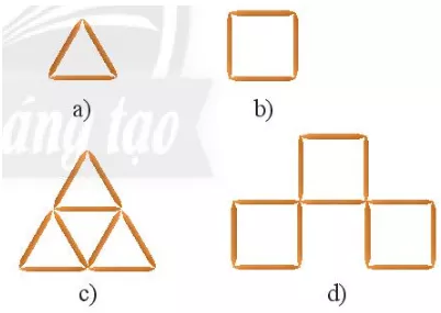 Huy chơi trò xếp 36 que tăm thành những hình giống nhau như các hình dưới Bai 6 Trang 46 Toan Lop 6 Tap 1 Chan Troi