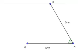 Vẽ hình thoi MNPQ biết góc MNP bằng 60° và MN = 6 cm Bai 7 Trang 86 Toan Lop 6 Tap 1 Chan Troi 3