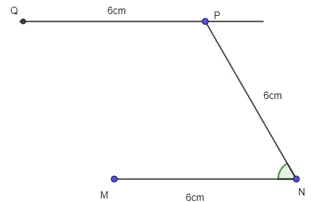 Vẽ hình thoi MNPQ biết góc MNP bằng 60° và MN = 6 cm Bai 7 Trang 86 Toan Lop 6 Tap 1 Chan Troi 4