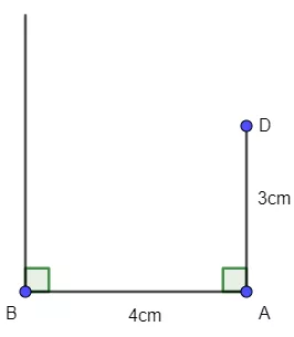 Vẽ hình chữ nhật ABCD có AB = 4 cm, AD = 3 cm theo hướng dẫn sau Thuc Hanh 2 Trang 81 Toan Lop 6 Tap 1 Chan Troi 2
