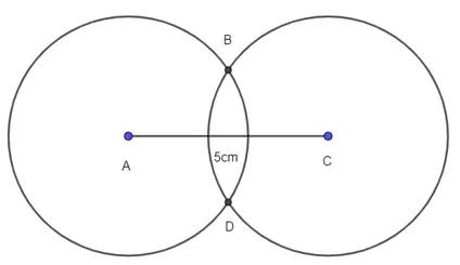 Vẽ hình thoi ABCD khi biết AB = 3 cm và đường chéo AC = 5 cm Thuc Hanh 4 Trang 82 Toan Lop 6 Tap 1 Chan Troi 2