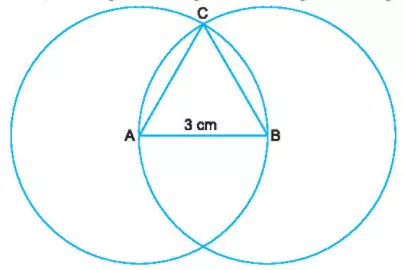 Vẽ tam giác đều. Vẽ tam giác đều ABC cạnh 3 cm bằng thước và compa theo hướng dẫn Thuc Hanh 5 Trang 77 Toan Lop 6 Tap 1 Chan Troi