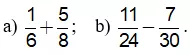 Quy đồng mẫu các phân số sau: a) 5/12 và 7/30 Thuc Hanh 6 Trang 42 Toan Lop 6 Tap 1 Chan Troi 2