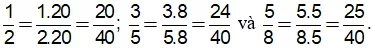 Quy đồng mẫu các phân số sau: a) 5/12 và 7/30 Thuc Hanh 6 Trang 42 Toan Lop 6 Tap 1 Chan Troi 4