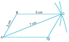 Vẽ hình bình hành ABCD khi biết AB = 3 cm, BC = 5 cm và đường chéo Thuc Hanh 6 Trang 83 84 Toan Lop 6 Tap 1 Chan Troi