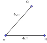 Vẽ hình thoi MNPQ biết cạnh MN = 4 cm. Em hãy thảo luận với các bạn Van Dung 3 Trang 82 Toan Lop 6 Tap 1 Chan Troi 3