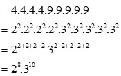 Hãy phân tích A ra thừa số nguyên tố: A = 4^4.9^5 A Bai 2 21 Trang 42 Toan Lop 6 Tap 1 Ket Noi Tri Thuc