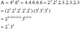 Hãy phân tích các số A, B ra thừa số nguyên tố: A = 4^2.6^3 A Bai 2 26 Trang 43 Toan Lop 6 Tap 1 Ket Noi Tri Thuc