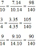 Quy đồng mẫu các phân số sau: a) 9/12 và 7/15 b) 7/10; 3/4 và 9/14 A Bai 2 43 Trang 53 Toan Lop 6 Tap 1 Ket Noi Tri Thuc 2