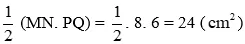 Cho hình thoi MPNQ như hình dưới với MN = 8 cm; PQ = 6 cm A Bai 4 24 Trang 96 Toan Lop 6 Tap 1 Ket Noi Tri Thuc