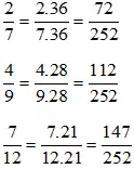 Quy đồng mẫu các phân số sau: a) 5/12 và 7/15 b) 2/7; 4/9 và 7/12 A Luyen Tap 3 Trang 53 Toan Lop 6 Tap 1 Ket Noi Tri Thuc 2