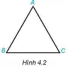 Cho tam giác đều ABC như Hình 4.2. Gọi tên các đỉnh, cạnh, góc Hoat Dong 2 Trang 78 Toan Lop 6 Tap 1 Ket Noi Tri Thuc