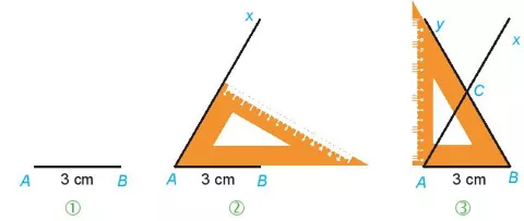 Vẽ tam giác đều ABC cạnh 3cm theo hướng dẫn sau: Bước 1. Vẽ đoạn thẳng  Thuc Hanh 1 Trang 78 Toan Lop 6 Tap 1 Ket Noi Tri Thuc