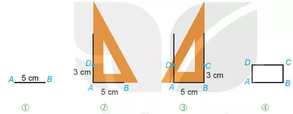 Vẽ hình chữ nhật ABCD có một cạnh bằng 5 cm, một cạnh bằng 3 cm Thuc Hanh 1 Trang 84 Toan Lop 6 Tap 1 Ket Noi Tri Thuc