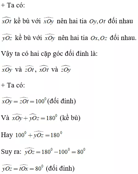 Toán lớp 7 | Lý thuyết - Bài tập Toán 7 có đáp án Bai 1 Hai Goc Doi Dinh 4