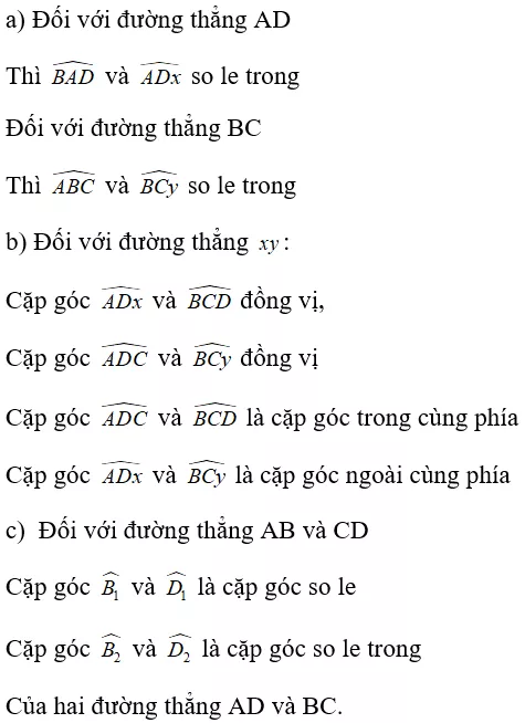 Toán lớp 7 | Lý thuyết - Bài tập Toán 7 có đáp án Bai 3 Cac Goc Tao Boi Mot Duong Thang Cat Hai Duong Thang 5