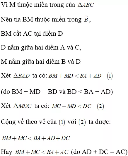 Toán lớp 7 | Lý thuyết - Bài tập Toán 7 có đáp án Bai 3 Quan He Giua Ba Canh Cua Mot Tam Giac Bat Dang Thuc Tam Giac 1