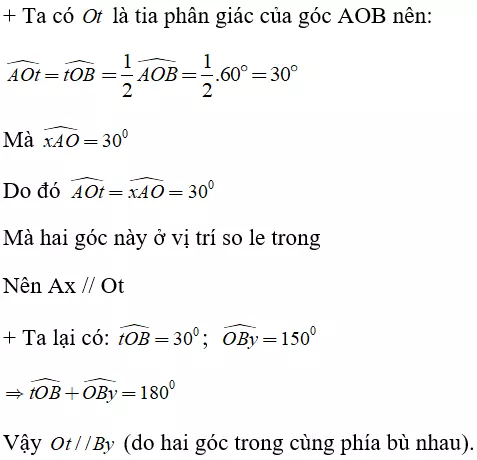 Toán lớp 7 | Lý thuyết - Bài tập Toán 7 có đáp án Bai 4 Hai Duong Thang Song Song 2