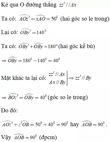 Toán lớp 7 | Lý thuyết - Bài tập Toán 7 có đáp án Bai 5 Tien De O Clit Ve Duong Thang Song Song 7