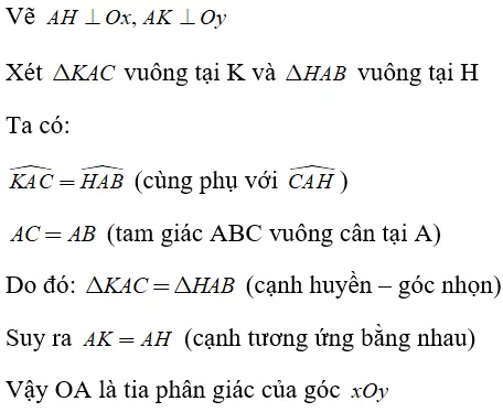 Toán lớp 7 | Lý thuyết - Bài tập Toán 7 có đáp án Bai 5 Tinh Chat Tia Phan Giac Cua Mot Goc 4