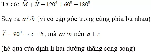 Toán lớp 7 | Lý thuyết - Bài tập Toán 7 có đáp án Bai 6 Tu Vuong Goc Den Song Song 4