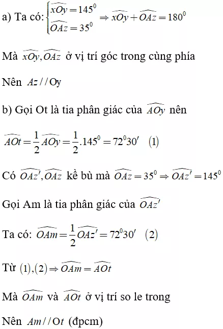 Toán lớp 7 | Lý thuyết - Bài tập Toán 7 có đáp án Bai 6 Tu Vuong Goc Den Song Song 6