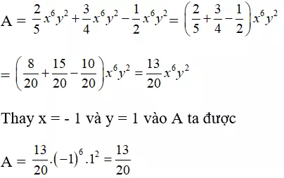 Toán lớp 7 | Lý thuyết - Bài tập Toán 7 có đáp án Bai Tap Don Thuc Dong Dang 5