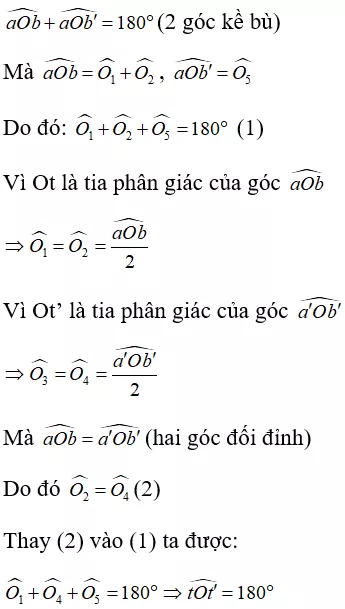 Toán lớp 7 | Lý thuyết - Bài tập Toán 7 có đáp án Bai Tap Hai Goc Doi Dinh 12