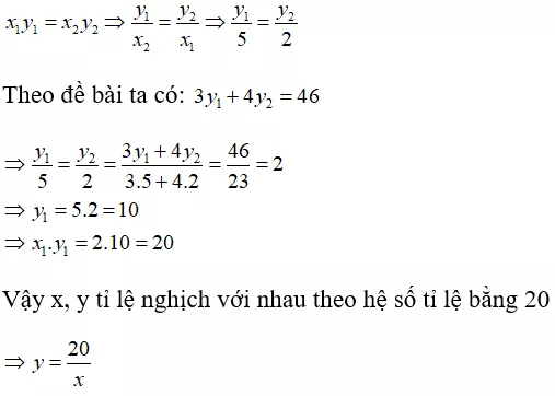 Toán lớp 7 | Lý thuyết - Bài tập Toán 7 có đáp án Bai Tap Mot So Bai Toan Ve Dai Luong Ti Le Nghich 6