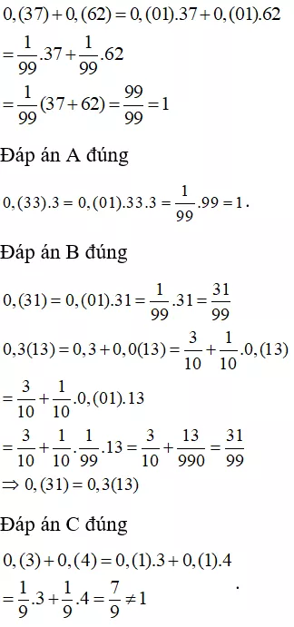 Toán lớp 7 | Lý thuyết - Bài tập Toán 7 có đáp án Bai Tap So Thap Phan Huu Han So Thap Phan Vo Han Tuan Hoan 4