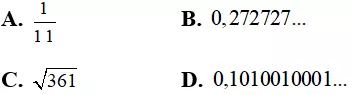 Toán lớp 7 | Lý thuyết - Bài tập Toán 7 có đáp án Bai Tap So Vo Ti Khai Niem Ve Can Bac Hai 1