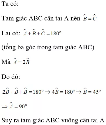 Toán lớp 7 | Lý thuyết - Bài tập Toán 7 có đáp án Bai Tap Tam Giac Can 5