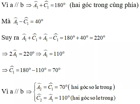 Toán lớp 7 | Lý thuyết - Bài tập Toán 7 có đáp án Bai Tap Tien De O Clit Ve Duong Thang Song Song 10