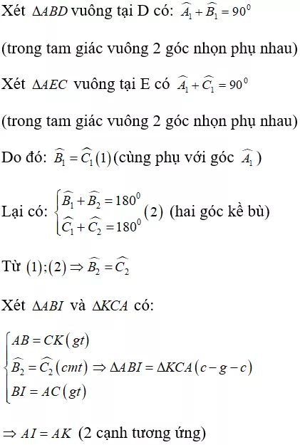 Toán lớp 7 | Lý thuyết - Bài tập Toán 7 có đáp án Bai Tap Tinh Chat Ba Duong Cao Cua Tam Giac