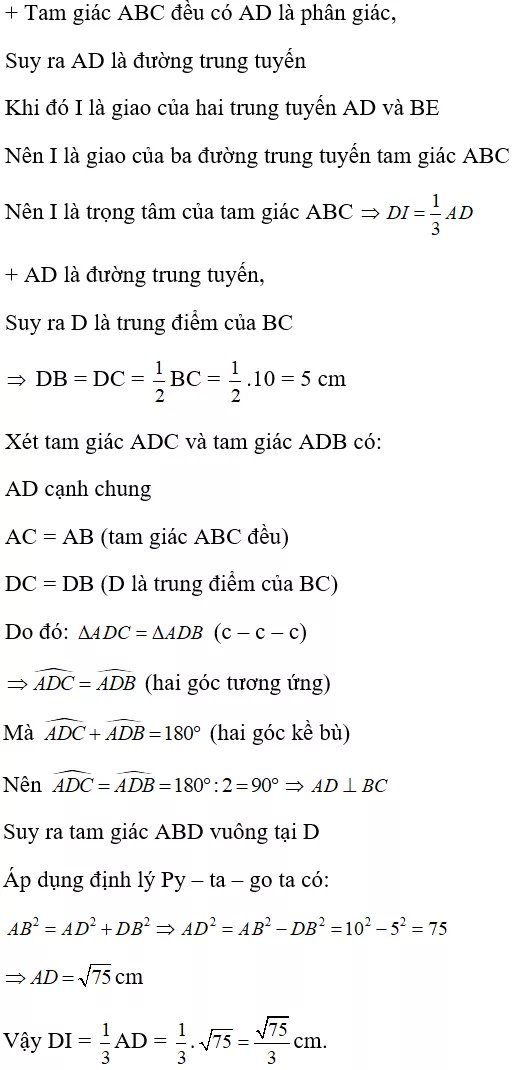 Toán lớp 7 | Lý thuyết - Bài tập Toán 7 có đáp án Bai Tap Tinh Chat Ba Duong Phan Giac Cua Tam Giac 13