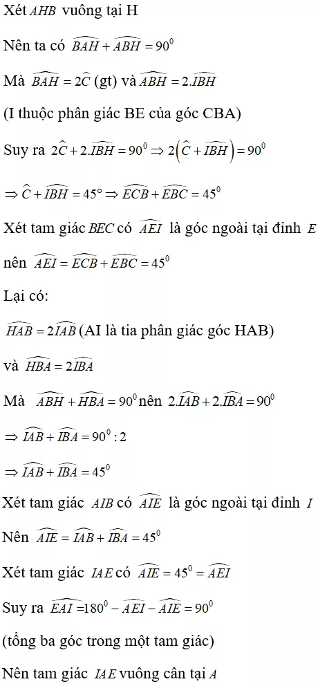 Toán lớp 7 | Lý thuyết - Bài tập Toán 7 có đáp án Bai Tap Tinh Chat Ba Duong Phan Giac Cua Tam Giac 2