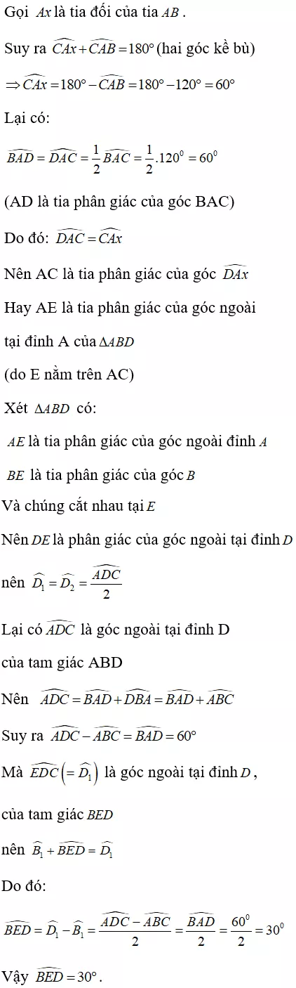 Toán lớp 7 | Lý thuyết - Bài tập Toán 7 có đáp án Bai Tap Tinh Chat Ba Duong Phan Giac Cua Tam Giac 5