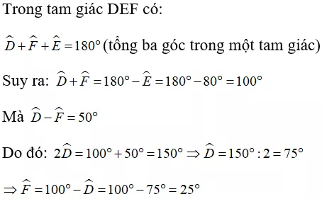 Toán lớp 7 | Lý thuyết - Bài tập Toán 7 có đáp án Bai Tap Tong Ba Goc Cua Mot Tam Giac 7