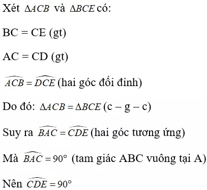 Toán lớp 7 | Lý thuyết - Bài tập Toán 7 có đáp án Bai Tap Truong Hop Bang Nhau Thu Hai Cua Tam Giac Canh Goc Canh 10