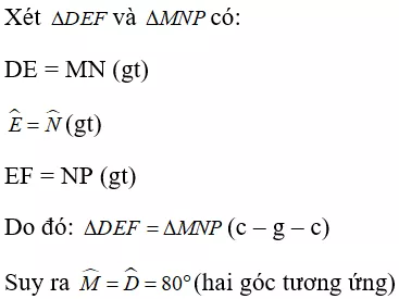 Toán lớp 7 | Lý thuyết - Bài tập Toán 7 có đáp án Bai Tap Truong Hop Bang Nhau Thu Hai Cua Tam Giac Canh Goc Canh 11