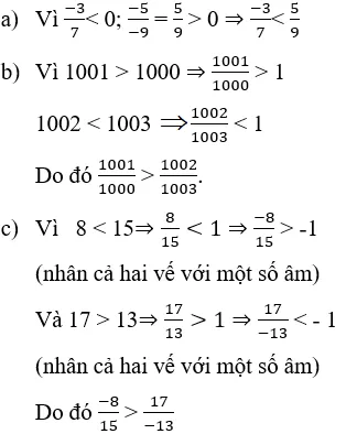 Các cách so sánh số hữu tỉ cực hay, chi tiết | Toán lớp 7 Cac Cach So Sanh So Huu Ti Cuc Hay A06