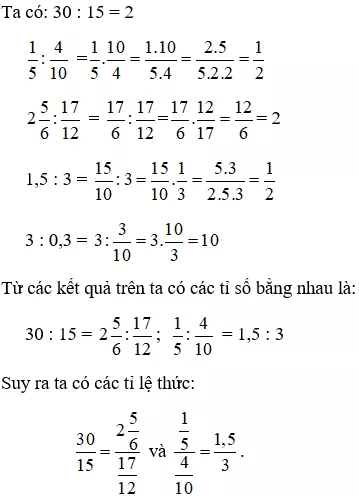 Cách lập tỉ lệ thức từ các số đã cho cực hay, chi tiết | Toán lớp 7 Cach Lap Ti Le Thuc Tu Cac So Da Cho A05