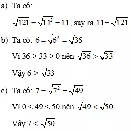 Cách so sánh các căn bậc hai cực hay, chi tiết | Toán lớp 7 Cach So Sanh Cac Can Bac Hai A10