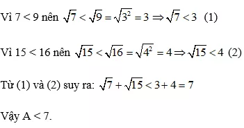 Cách so sánh các căn bậc hai cực hay, chi tiết | Toán lớp 7 Cach So Sanh Cac Can Bac Hai A18