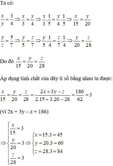 Cách tìm x, y trong dãy tỉ số bằng nhau cực hay, chi tiết | Toán lớp 7 Cach Tim X Y Trong Day Ti So Bang Nhau A07