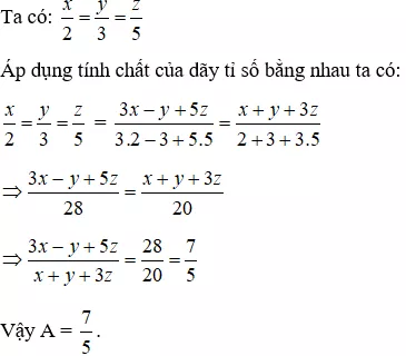 Cách tính giá trị biểu thức khi cho dãy tỉ số bằng nhau cực hay, chi tiết | Toán lớp 7 Cach Tinh Gia Tri Bieu Thuc Day Ti So A09